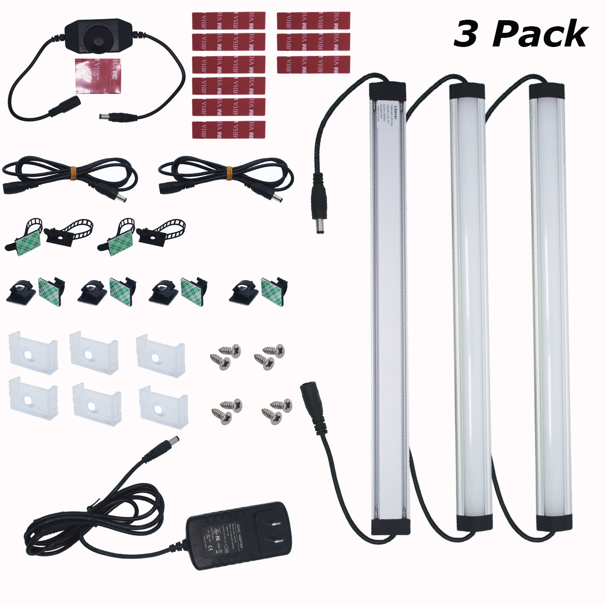 3 Pack Under Cabinet Bar Kits
