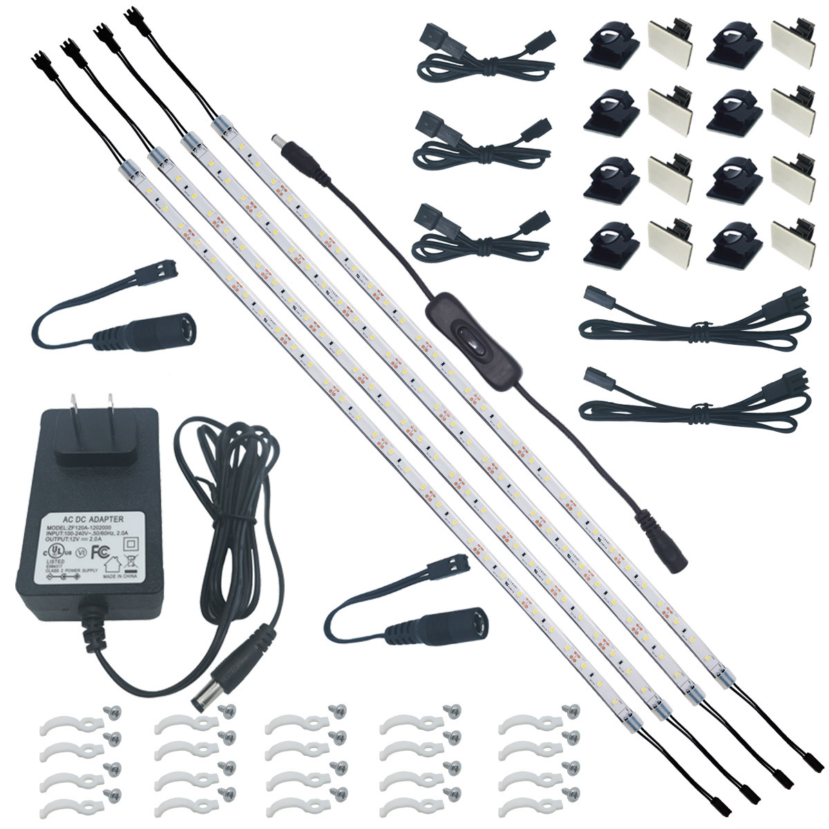 Under shelf flexible strip kit,4 pack